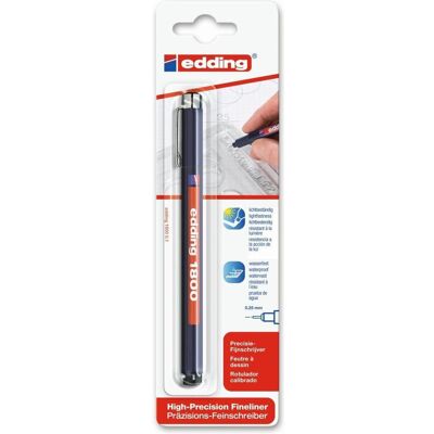 Edding, Stylo, 1800 Profipen 0.1 noir (1x) Edding, Stylo, 1800 Profipen 0.1 noir (1x)