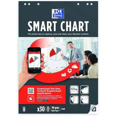 Papier pour paperboard Oxford Smart Chart 65x98cm, 20 feuilles, 3 blocs Papier pour paperboard Oxford Smart Chart 65x98cm, 20 feuilles, 3 blocs