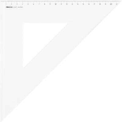 Aristo, Règle, Triangle plastique 45 (22 cm) Aristo, Règle, Triangle plastique 45 (22 cm)