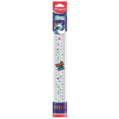 Maped, Règle, Règle TWIST'n Flex PIXEL PARTY 30,0 cm, transparent (30 cm, Matières plastiques) Maped, Règle, Règle TWIST'n Flex PIXEL PARTY 30,0 cm, transparent (30 cm, Matières plastiques)