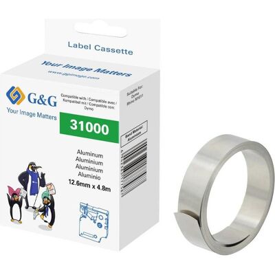G&G, Ruban d'étiquetage, Prägeband, Schriftband Aluminium Bandfarbe: Silber 12.6 mm 4.8 m (1.20 cm, Argent) G&G, Ruban d'étiquetage, Prägeband, Schriftband Aluminium Bandfarbe: Silber 12.6 mm 4.8 m (1.20 cm, Argent)
