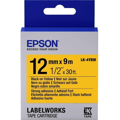Epson Ruban d'étiquetage, Lc-4ybw9 (1.20 cm, Jaune, Noir) Epson Ruban d'étiquetage, Lc-4ybw9 (1.20 cm, Jaune, Noir)