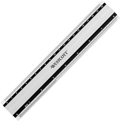 Westcott, Règle, Règle en aluminium 20cm (20 cm, Aluminium) Westcott, Règle, Règle en aluminium 20cm (20 cm, Aluminium)