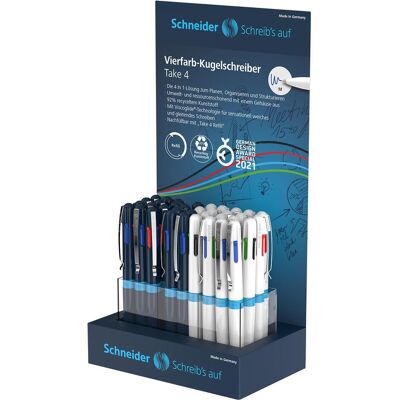 Schneider, Stylo, Présentoir Take 4 (36x) Schneider, Stylo, Présentoir Take 4 (36x)