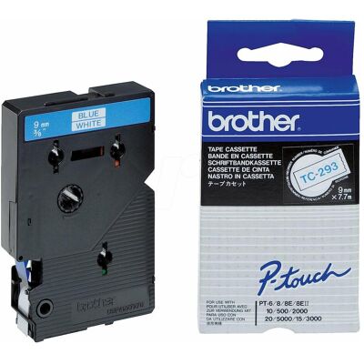 Brother Ruban d'étiquetage, P-Touch (0.90 cm, Blanc, Bleu) Brother Ruban d'étiquetage, P-Touch (0.90 cm, Blanc, Bleu)
