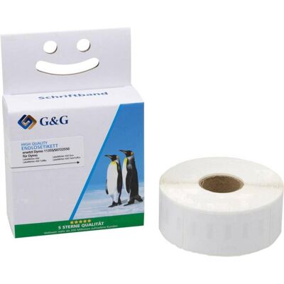 G&G, Rouleau d’étiquettes, Etiquettes en rouleau pour Dymo noir sur blanc, Taille mm : 19 x 51, Remplace : 11355/S0722550 (51 mm) G&G, Rouleau d’étiquettes, Etiquettes en rouleau pour Dymo noir sur blanc, Taille mm : 19 x 51, Remplace : 11355/S0722550 (51 mm)