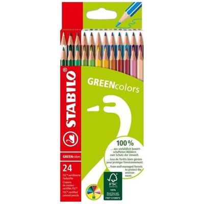 Magni, Écriture + dessin, Crayons de couleur GREENcolors 24pcs (24x) Magni, Écriture + dessin, Crayons de couleur GREENcolors 24pcs (24x)