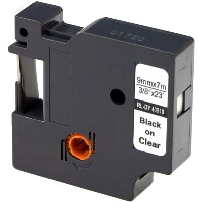 G&G, Ruban d'étiquetage, Couleur du ruban : transparent Couleur de la police : noir 9 mm 7 m (0.90 cm, Noir, Transparent) G&G, Ruban d'étiquetage, Couleur du ruban : transparent Couleur de la police : noir 9 mm 7 m (0.90 cm, Noir, Transparent)