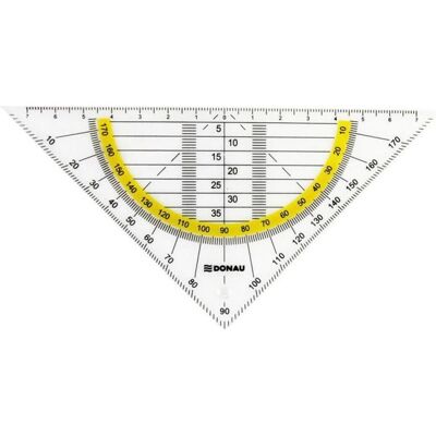 Donau, Règle, Triangle géométrique sans manche 16 cm transparent (16 cm) Donau, Règle, Triangle géométrique sans manche 16 cm transparent (16 cm)