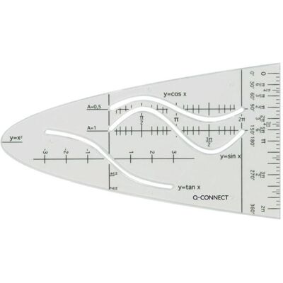 Q-Connect, Règle, Parabel Standard Sin Cos Tan 574311 transparent Q-Connect, Règle, Parabel Standard Sin Cos Tan 574311 transparent