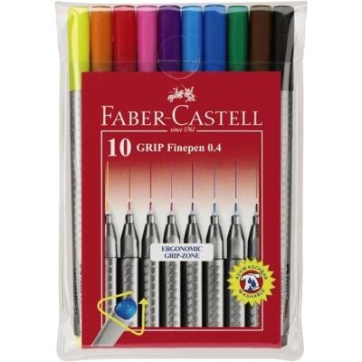 Faber-Castell, Stylo, Fineliner GRIP FINEPEN, étui carton de 10 pièces (10x) Faber-Castell, Stylo, Fineliner GRIP FINEPEN, étui carton de 10 pièces (10x)