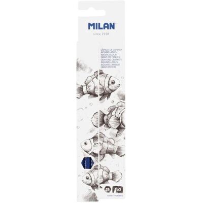 Milan, Écriture + dessin, Crayons aquarelle 2B hexagonaux 3 pcs. MAILAND (3x) Milan, Écriture + dessin, Crayons aquarelle 2B hexagonaux 3 pcs. MAILAND (3x)