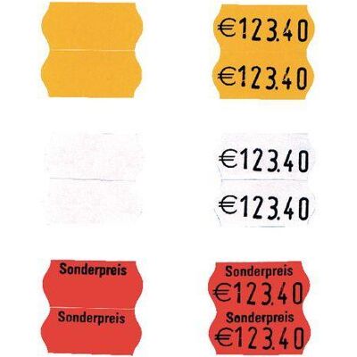 Favorit, Rouleau d’étiquettes, Étiquettes pour pistolet à prix - 26 x 12 mm - permanent Favorit, Rouleau d’étiquettes, Étiquettes pour pistolet à prix - 26 x 12 mm - permanent