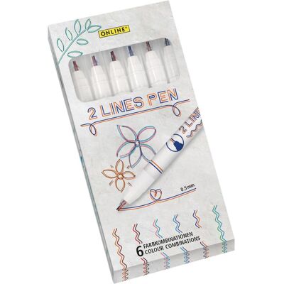 Online, Stylo, Étui pour crayon fin 2Lines Pen (6x) Online, Stylo, Étui pour crayon fin 2Lines Pen (6x)