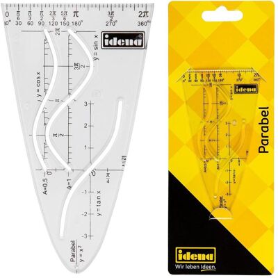 Idena, Règle, Parabole (18.50 cm, Matières plastiques) Idena, Règle, Parabole (18.50 cm, Matières plastiques)