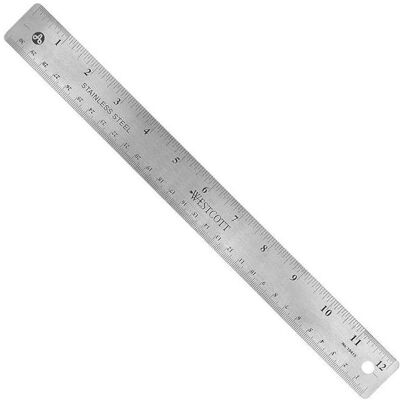 Westcott, Règle, Règle en métal (30 cm) Westcott, Règle, Règle en métal (30 cm)