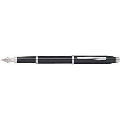 Cross, Stylo, Füller Century II F Schwarzlack verchromte Applikation (1x) Cross, Stylo, Füller Century II F Schwarzlack verchromte Applikation (1x)