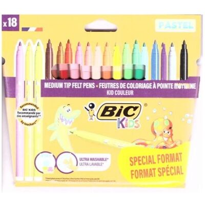 Bic, Écriture + dessin, Kids Couleur Pastellstifte 18 Farben (18x) Bic, Écriture + dessin, Kids Couleur Pastellstifte 18 Farben (18x)