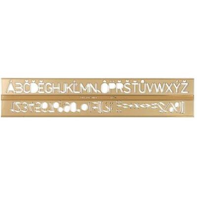 Koh-i-Noor, Règle, Schablone - Schriftschablone 20,0 mm - Transparent Rauchfarbig Koh-i-Noor, Règle, Schablone - Schriftschablone 20,0 mm - Transparent Rauchfarbig