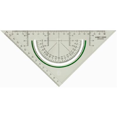 Linex, Règle, Triangle géométrique 225 mm Super Série acrylique transparent (22.50 cm, Matières plastiques) Linex, Règle, Triangle géométrique 225 mm Super Série acrylique transparent (22.50 cm, Matières plastiques)