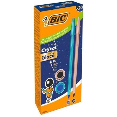 Bic, Stylo, Cristal Glacé Kugelschreiber, Packung mit 20 (20x) Bic, Stylo, Cristal Glacé Kugelschreiber, Packung mit 20 (20x)
