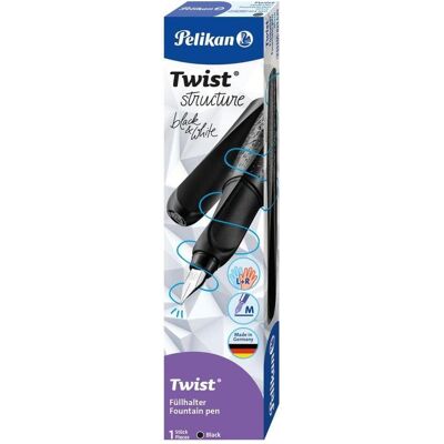 Pelikan Stylo, Cartouche de stylo plume M Twist strucure noir (1x) Pelikan Stylo, Cartouche de stylo plume M Twist strucure noir (1x)