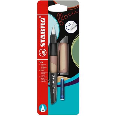 Stabilo, Stylo, Füller Flow. pastellbraun. Blisterkarte mit 1 Füller inkl. 1 Standardpatrone (1x) Stabilo, Stylo, Füller Flow. pastellbraun. Blisterkarte mit 1 Füller inkl. 1 Standardpatrone (1x)