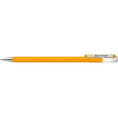 Pentel, Stylo, Stylo gel Mattehop jaune-orange 0,5 mm, Couleur de l'encre : jaune, 1 p. (1x) Pentel, Stylo, Stylo gel Mattehop jaune-orange 0,5 mm, Couleur de l'encre : jaune, 1 p. (1x)