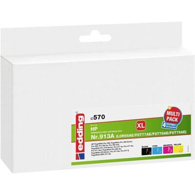 Cartouches d'Imprimante Edding Modèle EDD-570 Multicolore - Pack d'Encre Cartouches d'Imprimante Edding Modèle EDD-570 Multicolore - Pack d'Encre
