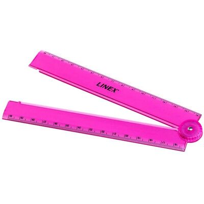 Linex, Règle, RÈGLE FOLDEN 15/30 CM TRANSP. PINK (15 cm, Matières plastiques) Linex, Règle, RÈGLE FOLDEN 15/30 CM TRANSP. PINK (15 cm, Matières plastiques)