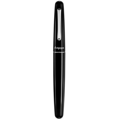 Montegrappa, Stylo, Iseor1ac mg Stylo Plume, Elmo 01 Noir, Plume Acier Ef Montegrappa, Stylo, Iseor1ac mg Stylo Plume, Elmo 01 Noir, Plume Acier Ef