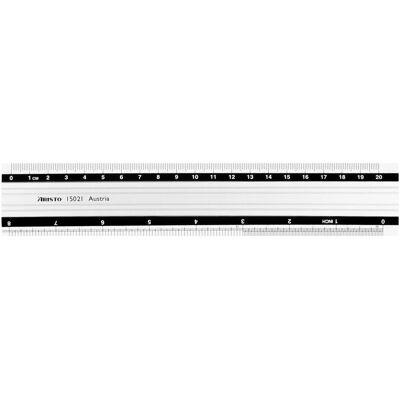 Aristo, Règle, Règle graduée en metal aluminium 30cm, avec patin antidérapant (20 cm, Aluminium) Aristo, Règle, Règle graduée en metal aluminium 30cm, avec patin antidérapant (20 cm, Aluminium)