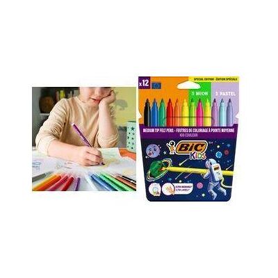 Bic, Écriture + dessin, Kids Filzstifte farbsortiert, 12 St. (12x) Bic, Écriture + dessin, Kids Filzstifte farbsortiert, 12 St. (12x)