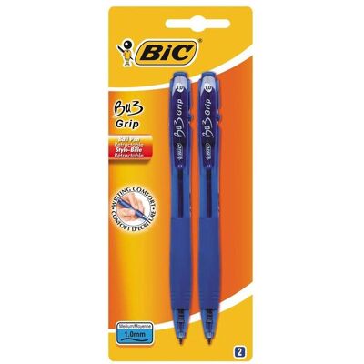 Bic, Stylo, Bu3 blauer Griffstift 2 Stück (2x) Bic, Stylo, Bu3 blauer Griffstift 2 Stück (2x)