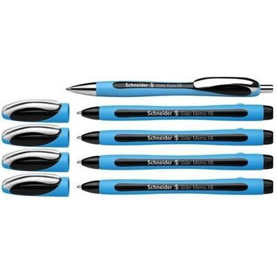 Schneider, Stylo, AKTION: Kugelschreiber Slider Memo blau, Schreibfarbe: schwarz, 4 St. + GRATIS K (5x) Schneider, Stylo, AKTION: Kugelschreiber Slider Memo blau, Schreibfarbe: schwarz, 4 St. + GRATIS K (5x)