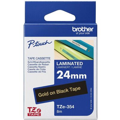Brother Ruban d'étiquetage, Ruban laminé (2.40 cm, Noir, Or) Brother Ruban d'étiquetage, Ruban laminé (2.40 cm, Noir, Or)