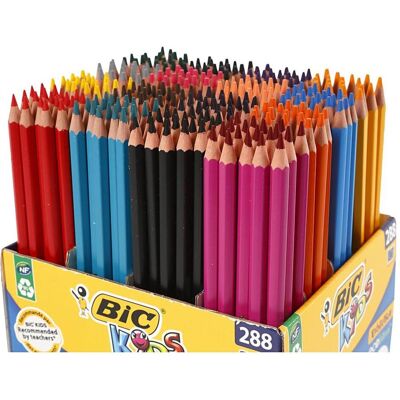 Bic, Écriture + dessin, Crayons de couleur Evolution, longueur : 17,5 cm, mine de 3 mm, couleurs assorties, 288 pièces par (288x) Bic, Écriture + dessin, Crayons de couleur Evolution, longueur : 17,5 cm, mine de 3 mm, couleurs assorties, 288 pièces par (288x)