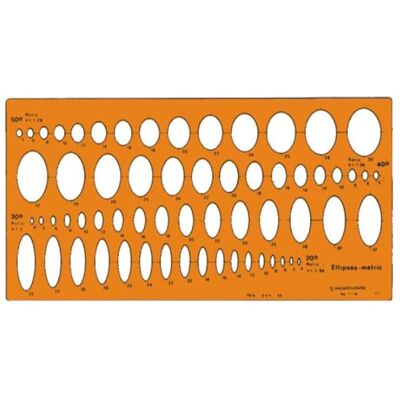 Standardgraph, Règle, Ellipsenschablone (Matières plastiques) Standardgraph, Règle, Ellipsenschablone (Matières plastiques)