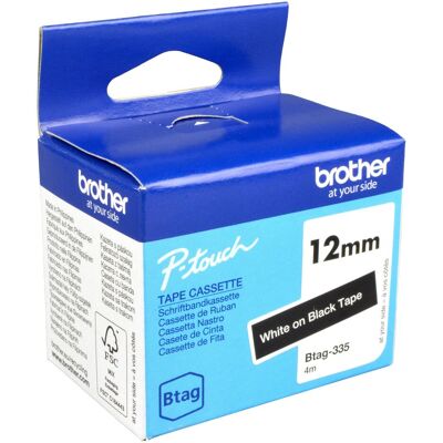 Brother Ruban d'étiquetage, BTAG335 (1.20 cm, Blanc, Noir) Brother Ruban d'étiquetage, BTAG335 (1.20 cm, Blanc, Noir)