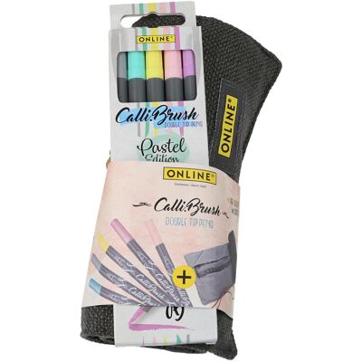 Stylo Pinceau Calli - Pastel, 5 Couleurs Stylo Pinceau Calli - Pastel, 5 Couleurs