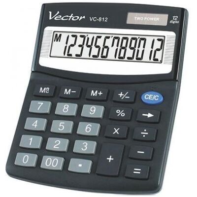 Casio Calculatrice, Vector CD-1182 (Fonctionnement sur piles) Casio Calculatrice, Vector CD-1182 (Fonctionnement sur piles)