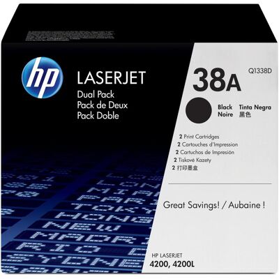 HP Toner, 38A Paquet de 2 (CF) HP Toner, 38A Paquet de 2 (CF)