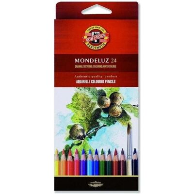 Koh-i-Noor, Écriture + dessin, Crayons aquarelle Mondeluz 24 sp (24x) Koh-i-Noor, Écriture + dessin, Crayons aquarelle Mondeluz 24 sp (24x)