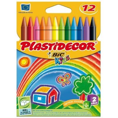 Bic, Écriture + dessin, Crayons de cire multicolores Coloré (12x) Bic, Écriture + dessin, Crayons de cire multicolores Coloré (12x)