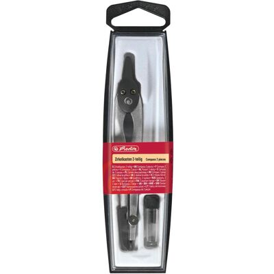 Herlitz Compas 223mm métal 1 articulation, Compas, Noir Herlitz Compas 223mm métal 1 articulation, Compas, Noir
