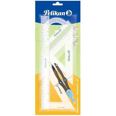 Herlitz, Règle, Kit de géométrie 5 pièces plastique transparent sur carte blister (30 cm, Matières plastiques) Herlitz, Règle, Kit de géométrie 5 pièces plastique transparent sur carte blister (30 cm, Matières plastiques)