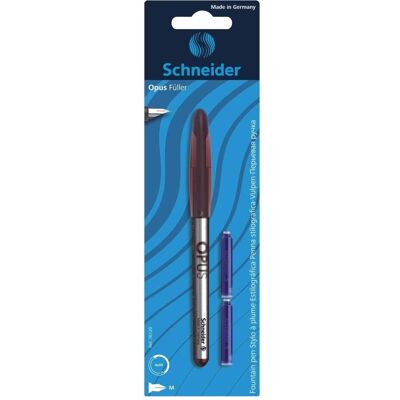 Schneider, Stylo, Stylo plume Opus M + 2 cartouches Mix (1x) Schneider, Stylo, Stylo plume Opus M + 2 cartouches Mix (1x)