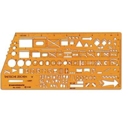 Standardgraph, Règle, Zeichenschablone Taktische Zeichen NATO 8353 orange (19 cm, Matières plastiques) Standardgraph, Règle, Zeichenschablone Taktische Zeichen NATO 8353 orange (19 cm, Matières plastiques)