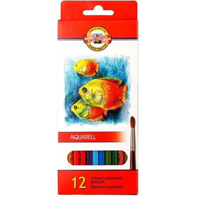 Koh-i-Noor, Écriture + dessin, Crayons aquarelle couleur, (12) 1301-200 (12x) Koh-i-Noor, Écriture + dessin, Crayons aquarelle couleur, (12) 1301-200 (12x)