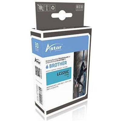 Astar, Cartouche d'impression, AS70047 BRO. MFCJ985DW TINTE cyan LC22UC 1200pages Astar, Cartouche d'impression, AS70047 BRO. MFCJ985DW TINTE cyan LC22UC 1200pages